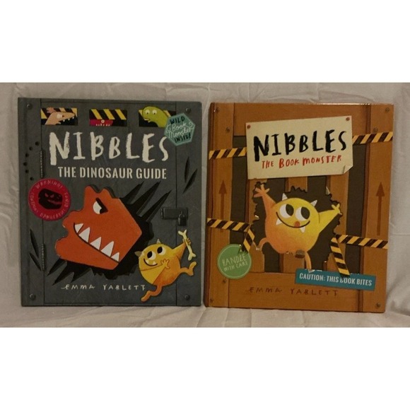 Other - Nibbles The Book Monster Books Flaps Funny Bedtime Kids Hardback, Lot Of 2
